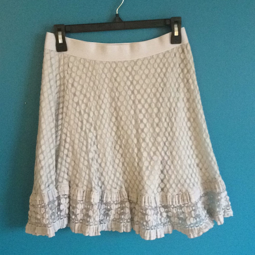 Baby blue lace skirt